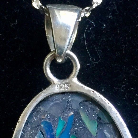 SOLD: 925 SS Ethiopian Opal/Pyrite Pendant - Picture 6 of 6